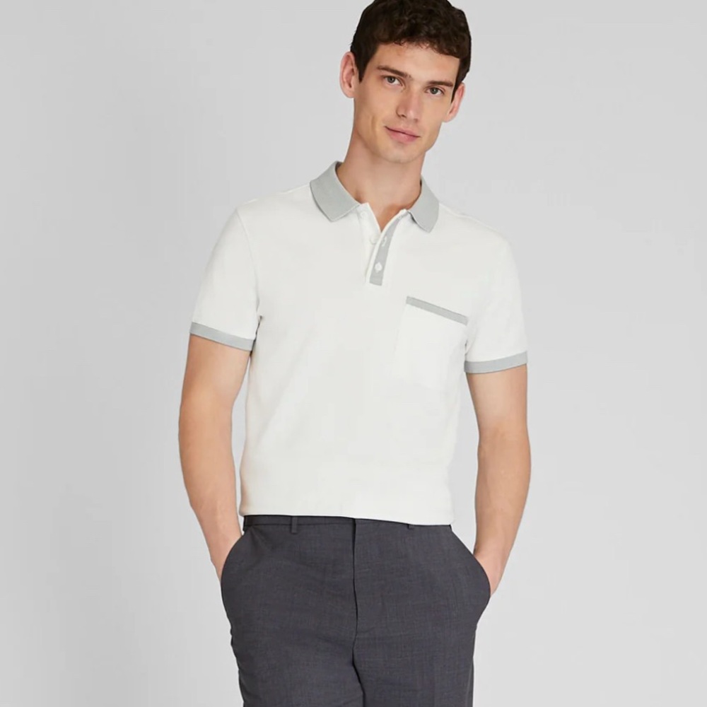 Club Monaco Double Feeder Stripe Polo